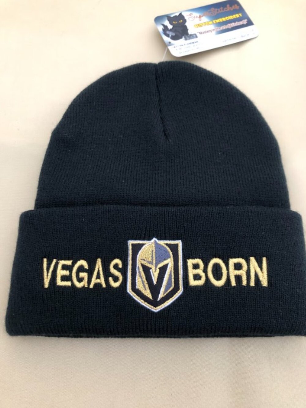 Las Vegas Golden Knights Vegas Born Black Cuffed Beanies!
